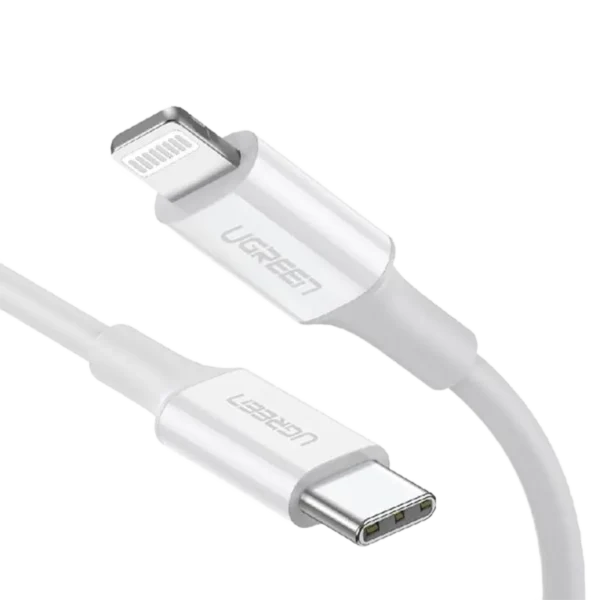 Ugreen Type-c to Lightning Cable MFI Certified Rubber Shell 1M White US171