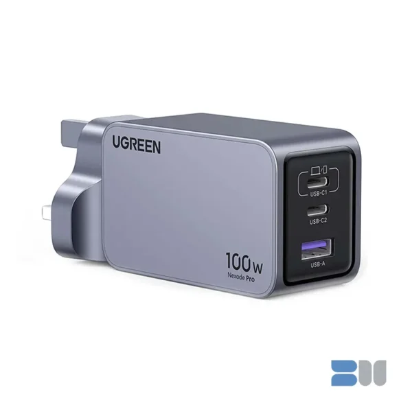 UGREEN Nexode Pro 100W 3-Port GaN Fast Charger Set UK (USB-A*1 + USB-C*2 100W GaN Tech Fast Charger) X757