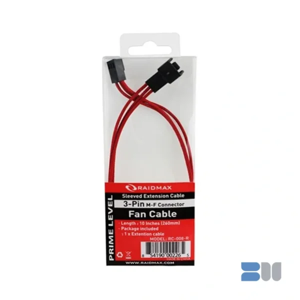 RAIDMAX RED SLEEVED EXTENTION CABLE RC-008-R