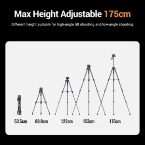 Ugreen Professional Tripod For Phone & Cameras (1.75m Maximum) LP661